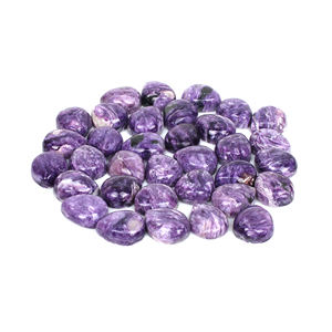 5ชิ้นธรรมชาติ CHAROITE 12X10MM ลูกแพร์ CABOCHON 23.45CTS พลอยหลวม - Product Image 3