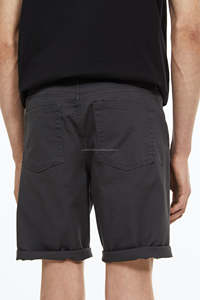 กางเกงขาสั้นผ้ายีนส์สำหรับผู้ชายกางเกงขาสั้นผ้ายีนส์อินเทรนด์บางระบายอากาศได้ดีพอดีกับรอยขาด - Product Image 3