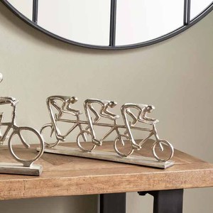 Escultura decorativa de aluminio fundido para montar en bicicleta para decoración del hogar al por mayor precio bajo abstracto de aluminio - Product Image 2