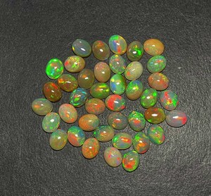 IGI Certified Natural Yellow Ethiopian Opal 8*10MM Oval Cabochon Amethyst <b>Fire</b> Loose Gemstone Bead/Pear Ethiopian Natural Stone - Product Image 2