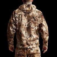 Veste de chasse camouflage imperméable pour homme, veste tactique silencieuse en softshell avec capuche en polaire, coupe-vent, thermique, pour la pêche en plein air