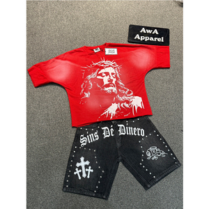 ชุดแฝดสองชิ้นสำหรับผู้ชายมาใหม่2025ผลิตแบบมืออาชีพสั่งพิมพ์ดิจิตอลแบบลำลองแห้งเร็วสำหรับฤดูร้อน - Product Image 3