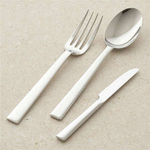 Vaisselle Couverts Ensemble avec Poignées Plaines Acier Inoxydable Argent Fini pour Maison Table À Manger Vaisselle Couverts Ensemble - Product Image 2