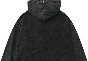 Sudadera con capucha lavada con ácido a precio al por mayor para hombre, Sudadera con capucha lavada con ácido para hombre de lujo con ajuste regular en blanco - Product Image 3
