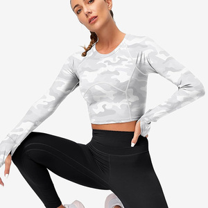 Womens gym crop <b>tops</b> custom workout wear breathable fabric oem fitness apparel with logo printing and private label option - Product Image 6