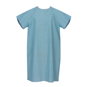 Robe imprimée patient unisexe d'hôpital de clinique médicale | Robe sublimée personnalisée en coton de haute qualité Logo personnalisé tissu peigné - Product Image 2