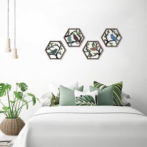 Hot Selling Rustic Wood Wall Shelves Minimalist Design for Home Decoration for Diwali Flower Pot Display - Product Image 3