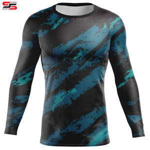 Camiseta de compresión con estampado personalizado para hombre, camisetas de manga larga de entrenamiento, camisetas atléticas de secado rápido con músculos, capa Base para baloncesto - Product Image 5