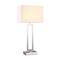 Hôtel Salon Bureau Classique Chambre Lampe De Table En Métal Lampe De Table De Chevet Lampe Avec Prises Et Ports USB
