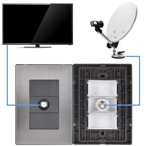 Connettore coassiale, MXIIN-002, 2 pezzi, presa coassiale, argento/oxford, acciaio inossidabile/PC. - Product Image 3