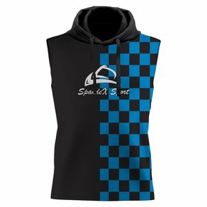 Wholesale <b>Men's</b> Summer High Street Style Sleeveless <b>Hoodie</b> <b>and</b> <b>Shorts</b> <b>Sets</b> Breathable Quick Dry Plus Size - Product Image 1