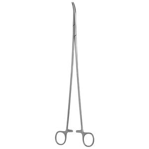 Forceps de ligature Zenker extra longs pour chirurgie bariatrique, 14 pouces, incurvés, entièrement dentelés, en acier inoxydable, outil chirurgical - Product Image 1