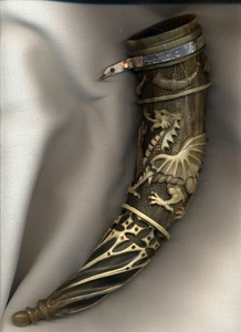 Vaso de cuerno vikingo hecho a mano festivo, capacidad de 200/500ml para Mead Ale, fiestas navideñas, saludos, gran idea de regalo - Product Image 3