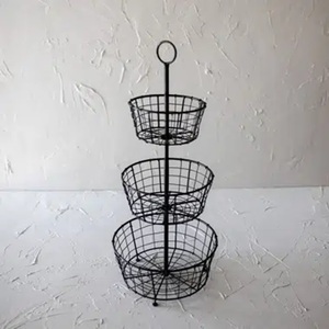 Grand panier en treillis métallique pour le stockage des couverts, des fruits et des légumes Fabricant indien de matériel en fer - Product Image 3