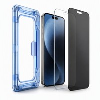 Protection d'écran en verre trempé anti-poussière HD anti-espion anti-rayures pour iPhone 17 16 15 14