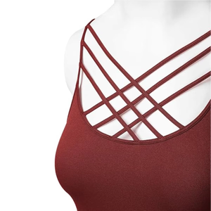 Soutien-gorge de sport pour femmes, design sans couture à bretelles, doux, respirant, en nylon et élasthanne, pour yoga, gym, fitness, OEM, taille et couleur personnalisées - Product Image 2