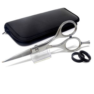 Ciseaux de toilettage professionnels | ciseaux droits en acier inoxydable de qualité supérieure avec étui pour le toilettage des animaux de compagnie - Product Image 1
