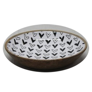 Cuenco minimalista moderno ecológico hecho a mano para servidor de ensalada esmalte rojo hecho de cerámica y madera de mango para cenas - Product Image 3