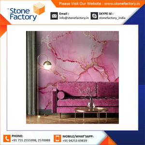 Producto de alta calidad y gran venta, losa de mármol rosa, pulido moderno hermoso y de lujo para la decoración del hogar a buen precio - Product Image 3