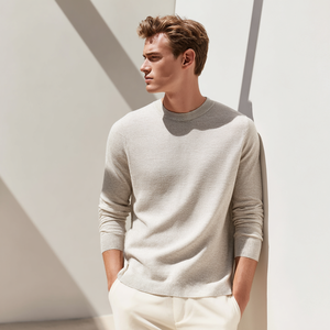 OEM et ODM pull pour hommes pull à fermeture éclair couleur pure coton décontracté hommes pull tricoté pull tricots - Product Image 3