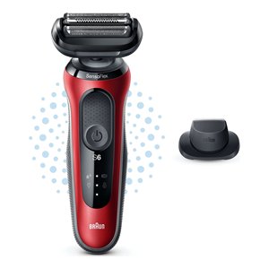 Tête de rechange pour rasoir électrique SensoFlex Série 6 Rouge & Noir Rechargeable 61 R1200S Confort de rasage - Product Image 4