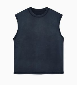 เสื้อกล้ามผ้าฝ้าย270Gsm เสื้อยืดแขนกุดสำหรับผู้ชายเสื้อซักตัวหลวมโอเวอร์ไซส์ - Product Image 3