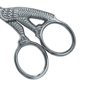 Beaux ciseaux multicolores en acier inoxydable pour petits travaux manuels Style vintage pour la couture et la broderie Mini grue Ciseaux pour oiseaux et sourcils - Product Image 2