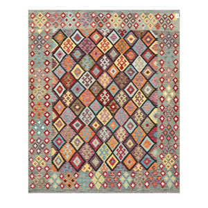 Alfombra Kilim de Maimana, Afganistán, 248 x 205 cm, Alfombras y Conjuntos Tradicionales Afganos - Product Image 1