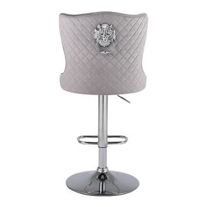 Grosir kursi Bar beludru Sarapan Modern Nordic, kursi restoran bar kopi dengan desain cantik - Product Image 4