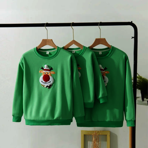 Conjunto de Sudadera Tejida con Estampado de Letras y Logotipo Frontal para Familia, Estilo Urbano Navideño - Product Image 1