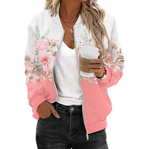 Wholesale Custom Cotton Zipper Up <b>Bomber</b> <b>Jackets</b> for Winter Women Plus Size Custom Baseball <b>Varsity</b> <b>Jackets</b> - Product Image 6