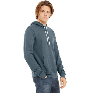Ventes en gros de sweats à capuche en coton mélangé pour hommes, blanc uni, sans motif, à manches longues, vente directe d'usine, couleur unie - Product Image 5