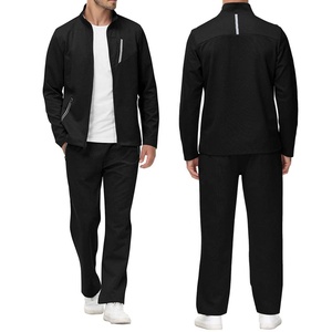 Conjunto de chándales para hombre, chándal de manga larga informal con cremallera completa, chándal deportivo para correr, conjunto de ropa completa para hombre, chándal con cremallera y logotipo personalizado - Product Image 4