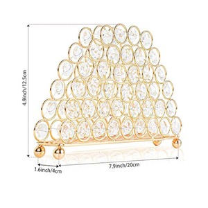 Porte-serviettes debout en cristal de qualité supérieure distributeur de Table de luxe pour cuisine salle à manger fête mariage et décor de pièce maîtresse élégant - Product Image 2