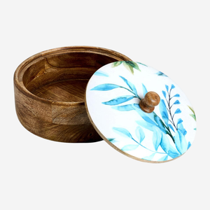 Caja Chapati de madera hecha a mano de primera calidad con tapa con estampado Floral, cazuela Roti elegante, olla caliente para cocina y comedor, utensilios de cocina - Product Image 3