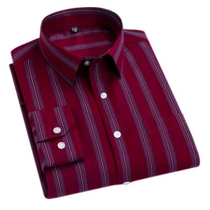 New Style <b>Men's</b> <b>Shirts</b> Fashion Plaid Long-Sleeve Breathable Yarn Dyed <b>Satin</b> Stand Collar Office Tops High Quality Elegant Casual - Product Image 1