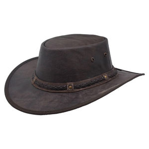 Horse Riding <b>Accessories</b> Western Headwear Cowhide Leather Customize Cowboy Leather Hats Horse Riding Hats <b>Outdoor</b> - Product Image 2