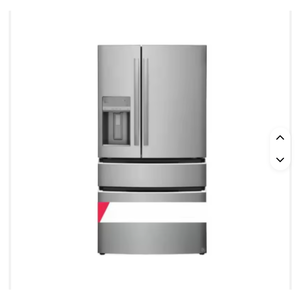 NOUVEAU 22,5 cu. Réfrigérateur à portes françaises 4 portes avec distributeur de glace – Acier inoxydable résistant aux traces de doigts - Product Image 1