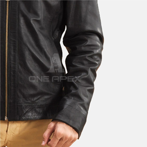 2025 veste en cuir uni personnalisée veste de moto en cuir matelassé pour hommes vêtements d'extérieur équitation et protection veste en cuir de motard - Product Image 6
