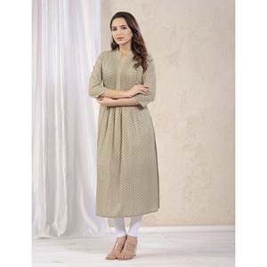 Kurti vert imprimé Butti, vêtement traditionnel régional - Product Image 6