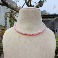 Collier opale rose bonbon opale pierre précieuse belle opale perlée bijoux à la main collier ras du cou surfeur bijoux 8mm