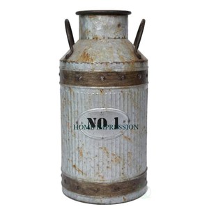 Grande boîte à lait en métal galvanisé avec poignée robuste, parfaite pour le stockage des produits laitiers rustiques et les fournitures de produits en métal dur de voyage - Product Image 4