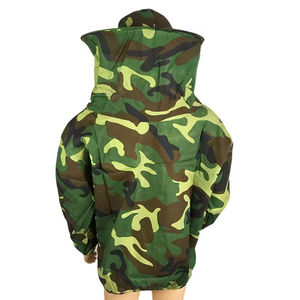 Traje de apicultura de camuflaje, equipo de protección con sombrero de velo desmontable y puño elástico, estilo de seguridad, chaqueta con cierre de dobladillo OEM - Product Image 3