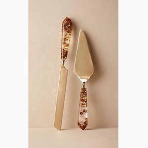 Ensemble de couverts de luxe à manche en bois Silver Head Premium Couverts Accessoire de salle à manger élégant pour les événements de mariage et un usage quotidien - Product Image 2