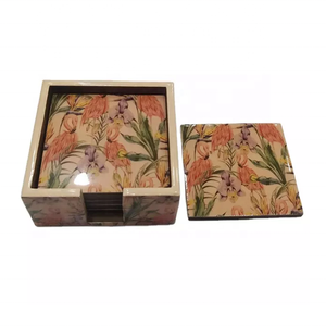 Factory Supplier Fancy Look Custom Colored Round Tea Cup <b>Mats</b> Pads Best Selling Price Household Dinnerware Glass Coaster Platter - Product Image 5