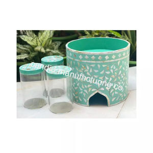Eid Special Top-Ranked Arabian Kitchenware Mother of Pearl <b>Sweet</b> Stand with Seashell Bone Leaf Decor for <b>Party</b> Accessories - Product Image 4