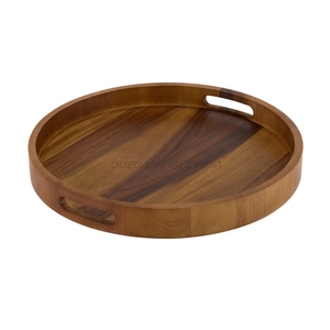 Best Quality Wooden <b>Tray</b> in Deep <b>Black</b> Color With Rectangular Shape and Textured Edges Ideal for <b>Serving</b> and Displaying - Product Image 3