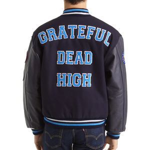 Cuerpo de ool y manga de cuero de vaca real, diseño personalizado, estilo universitario - Product Image 2