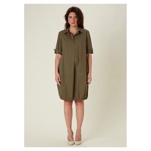 Robe italienne tailleur printemps été en coton pour femme Robe courte décontractée avec col en V Différentes couleurs disponibles - Product Image 2