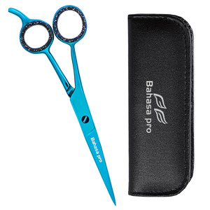 Ciseaux de Barbier en Gros : Fabrication de Ciseaux à Cheveux Bleus, Ciseaux de Barbier à Marque Privée, Ciseaux de Barbier en Acier Inoxydable, Ciseaux de Rasoir - Product Image 1